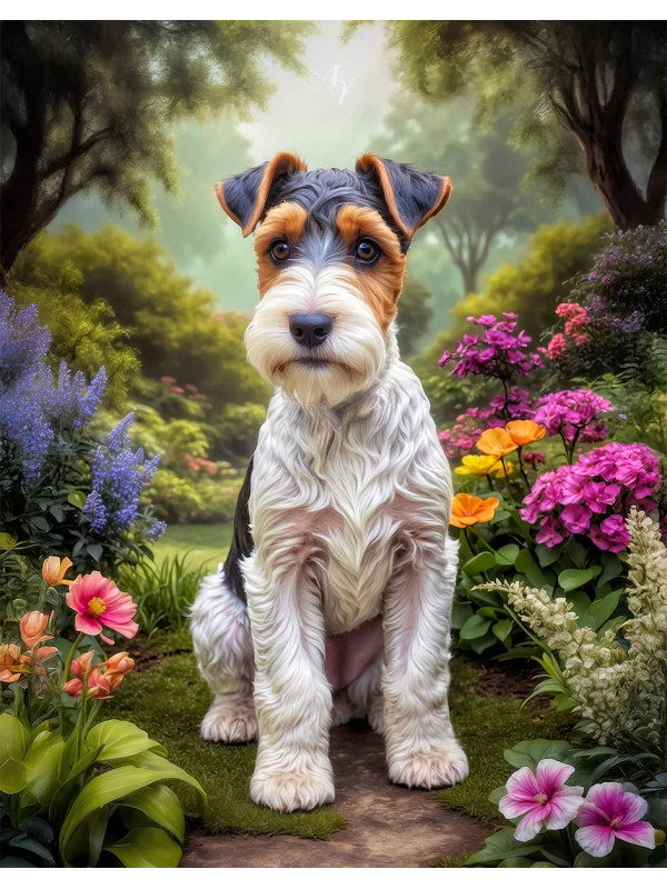 Wire Haired Fox Terrier Dog - Puppy Paintings