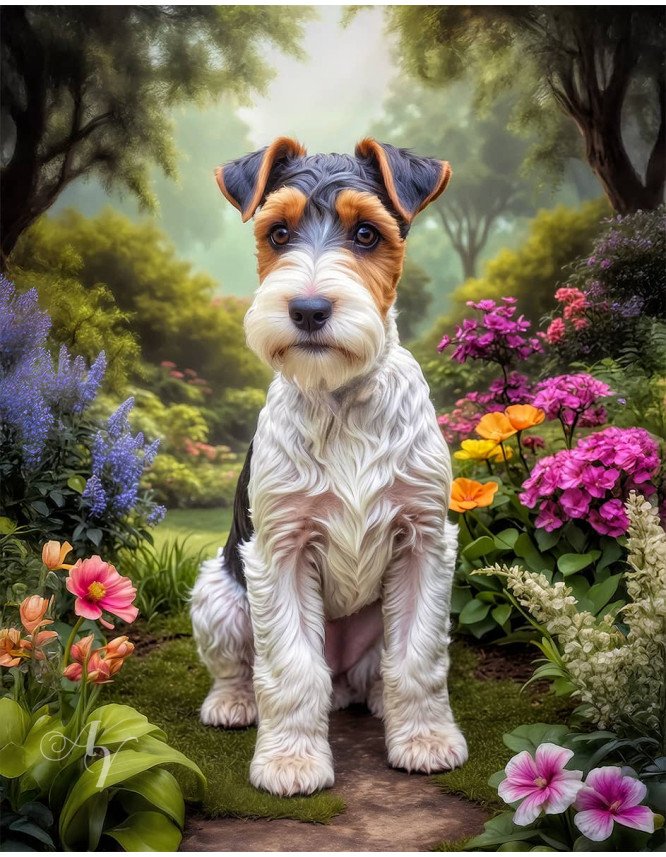 Wire Hair Fox Terrier Portrait Paintings Wire Hair Fox Terrier Portrait Paintings