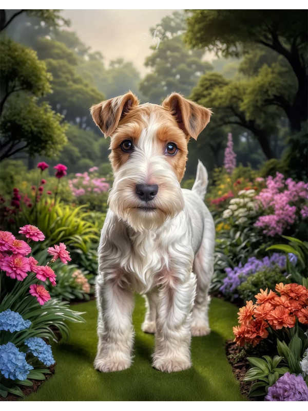 Wire Haired Fox Terrier Dog - Puppy Paintings