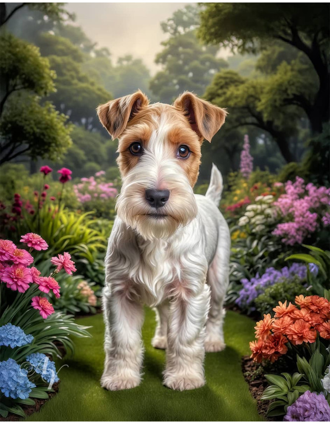 Wire Hair Fox Terrier Portrait Paintings Wire Hair Fox Terrier Portrait Paintings