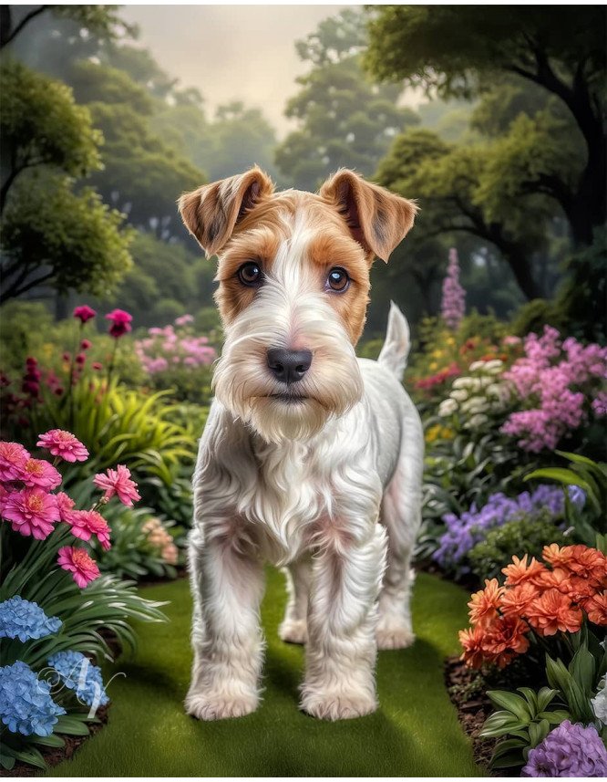 Wire Hair Fox Terrier Portrait Paintings Wire Hair Fox Terrier Portrait Paintings