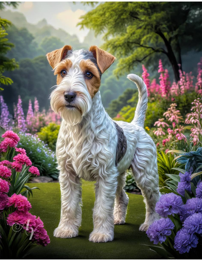 Wire Hair Fox Terrier Portrait Paintings