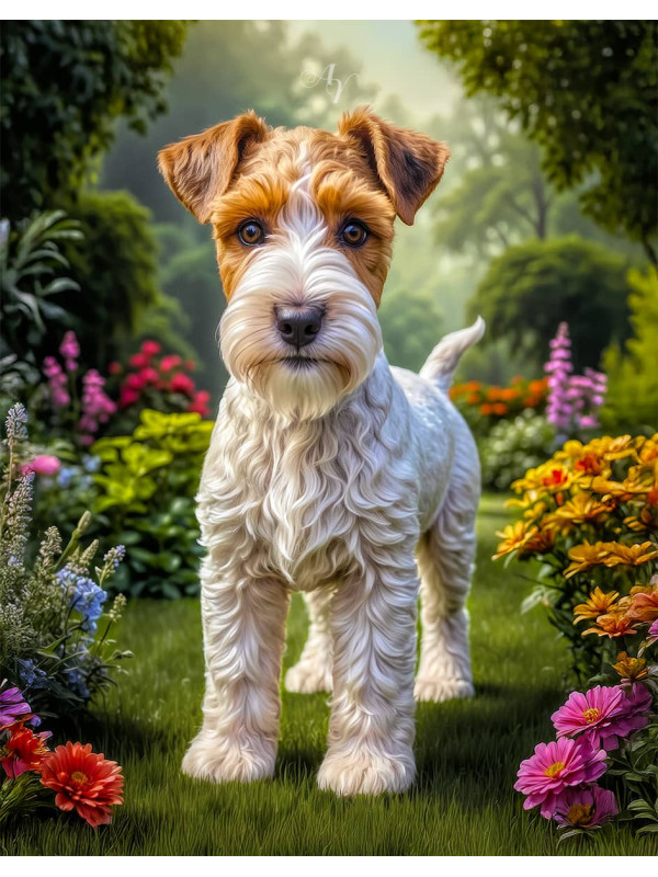 Wire Haired Fox Terrier Dog - Puppy Paintings