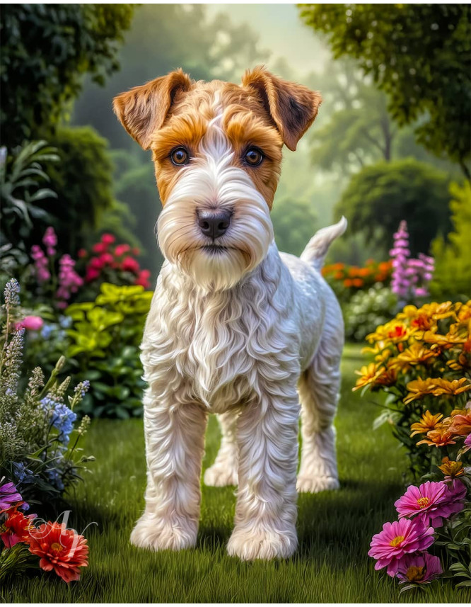 Wire Hair Fox Terrier Portrait Paintings