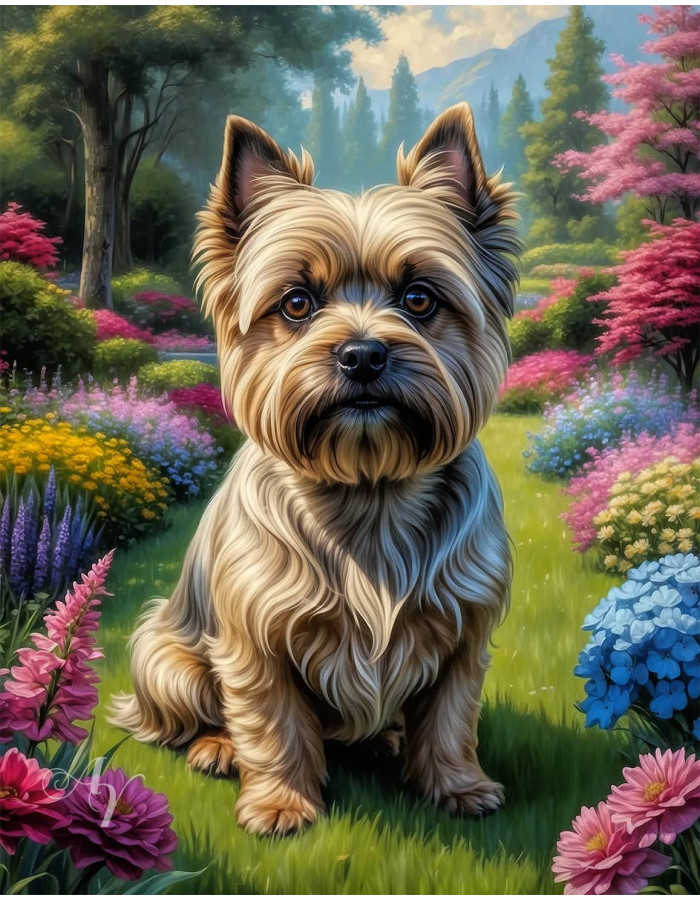 Cairn Terrier Dog Portrait Paintings