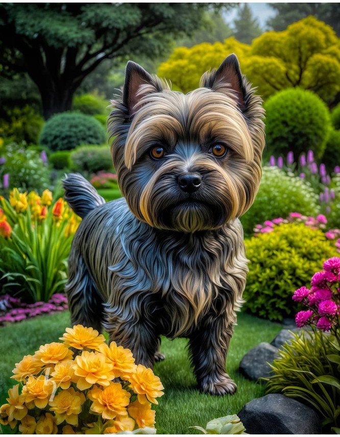 Cairn Terrier Dog Portrait Paintings