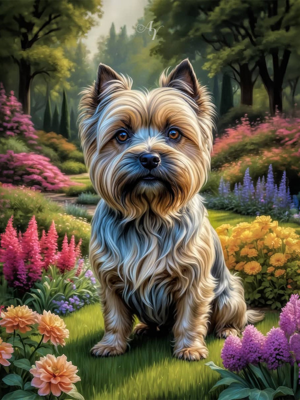 Cairn Terrier Dog Portrait Paintings