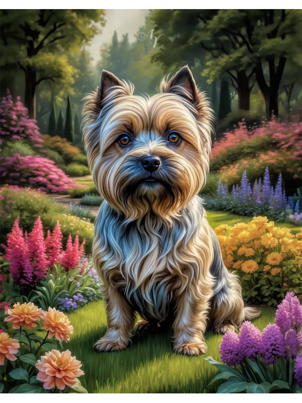 Cairn Terrier Dog Portrait Paintings
