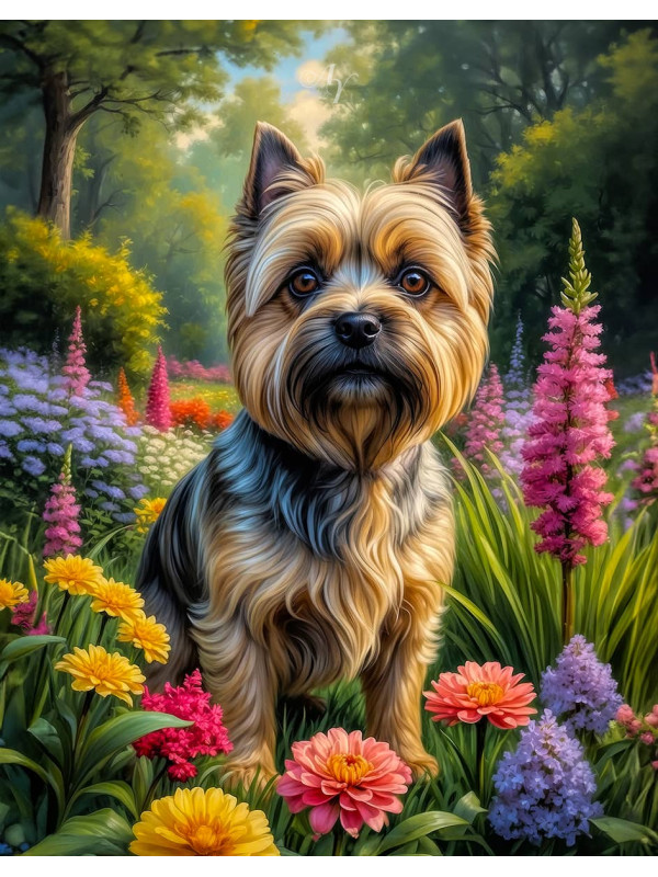Cairn Terrier Dog Portrait Paintings