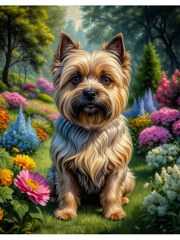 Cairn Terrier Dog Portrait Paintings