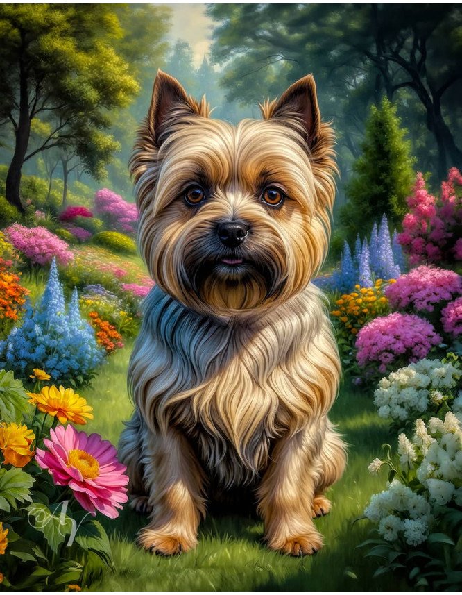 Cairn Terrier Dog Portrait Paintings