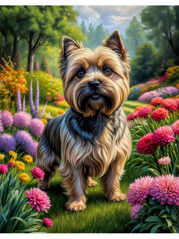 Cairn Terrier Dog Portrait Paintings