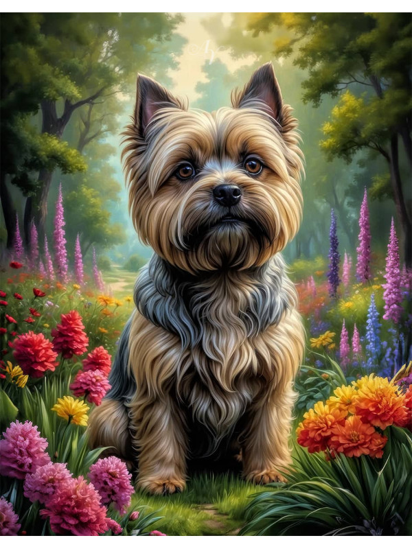 Cairn Terrier Dog Portrait Paintings