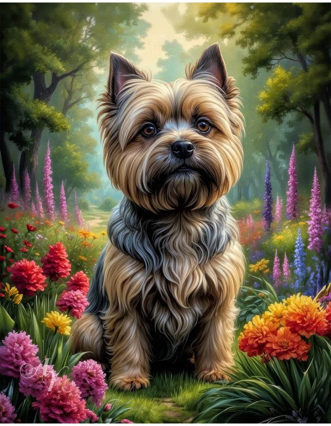 Cairn Terrier Dog Portrait Paintings