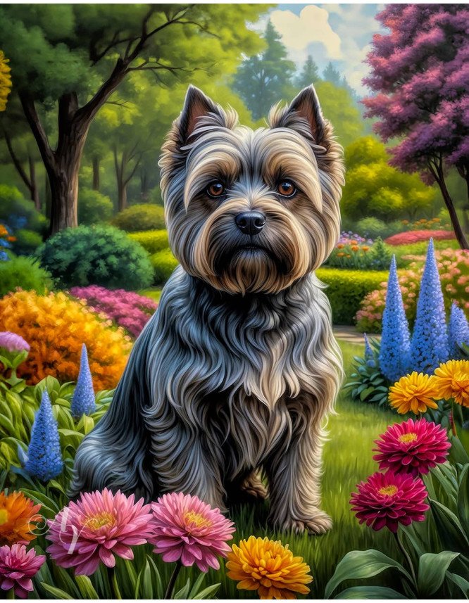 Cairn Terrier Dog Portrait Paintings