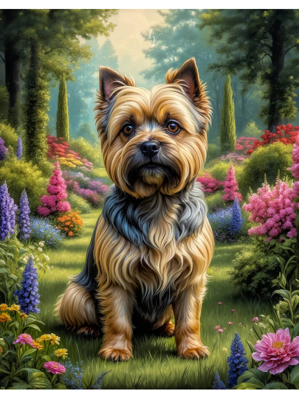 Cairn Terrier Dog Portrait Paintings