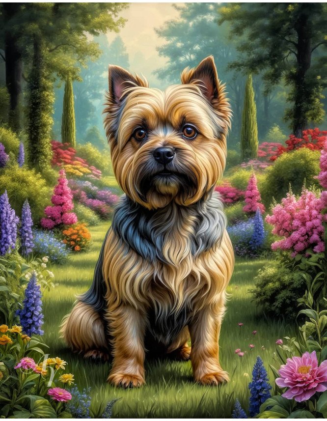 Cairn Terrier Dog Portrait Paintings