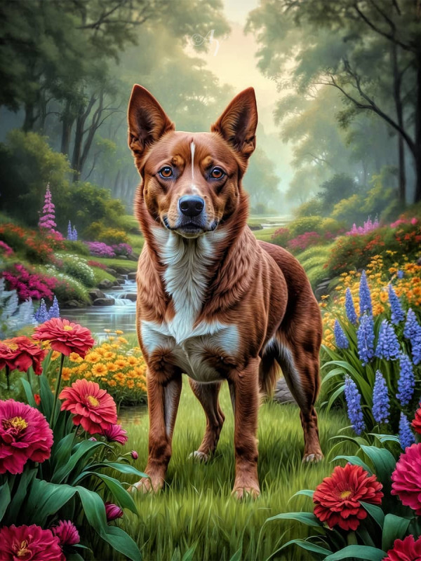 Australian Cattle Dog Portrait Paintings