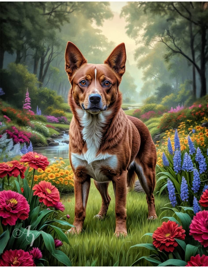 Australian Cattle Dog Portrait Paintings