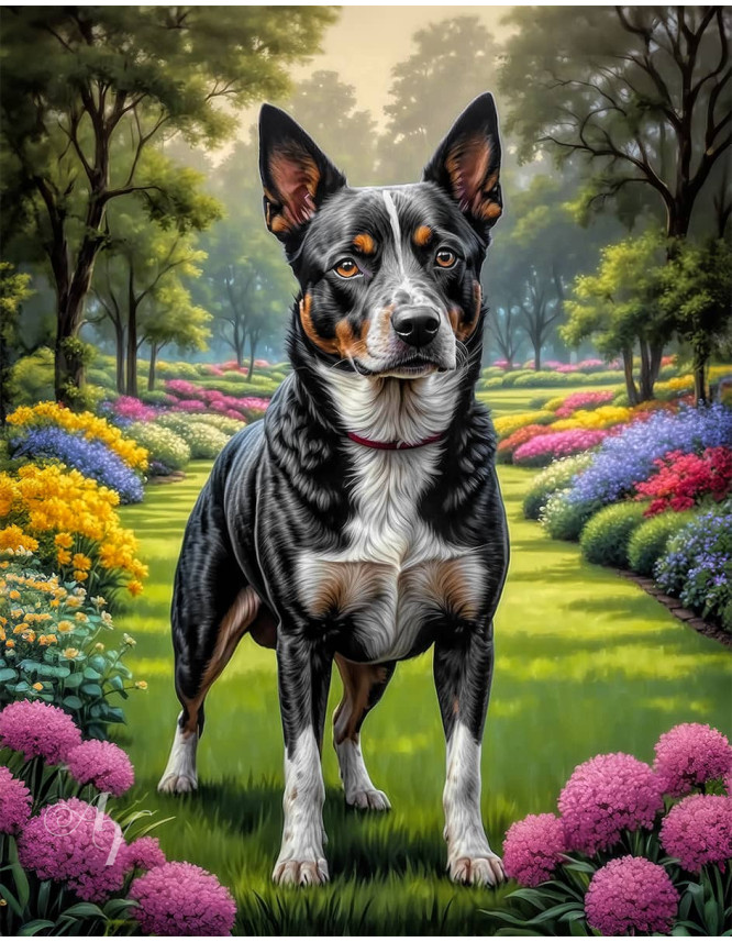 Australian Cattle Dog Portrait Paintings
