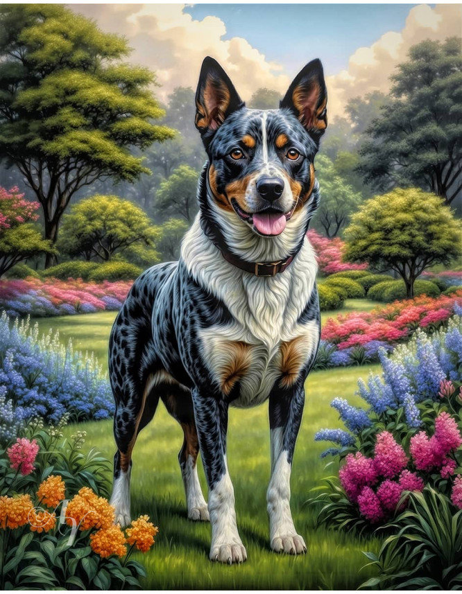 Australian Cattle Dog Portrait Paintings