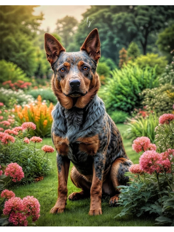 Australian Cattle Dog Portrait Paintings