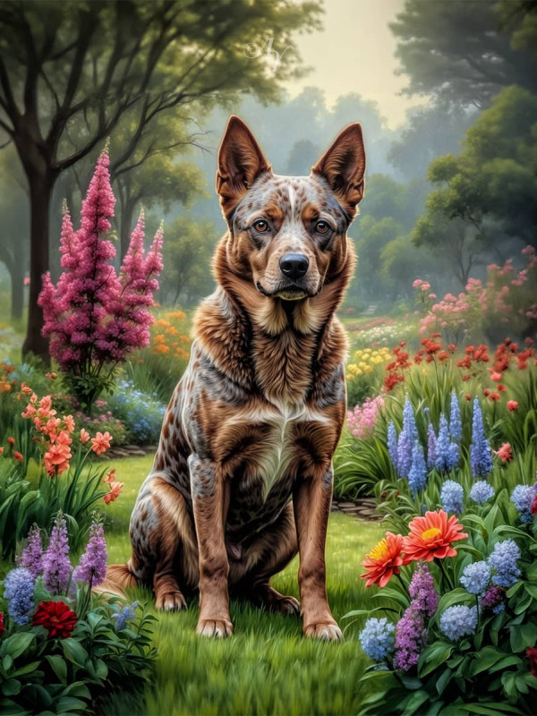 Australian Cattle Dog Portrait Paintings