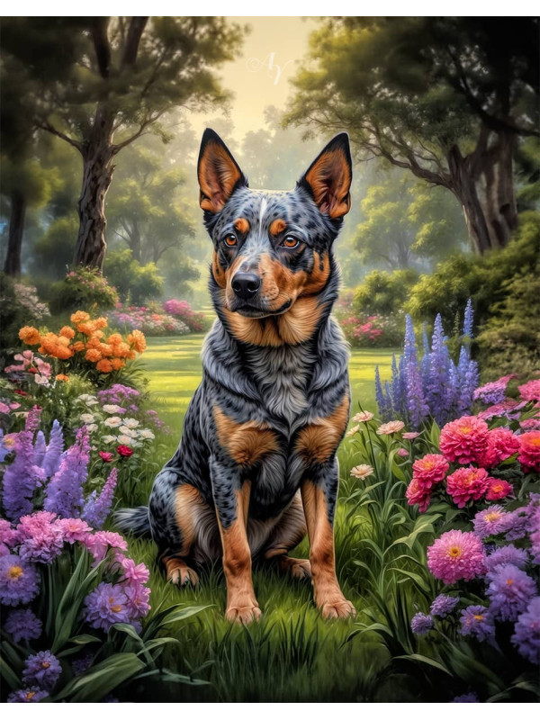 Australian Cattle Dog Portrait Paintings