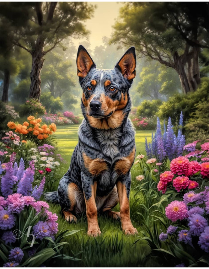 Australian Cattle Dog Portrait Paintings