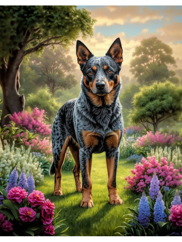 Australian Cattle Dog Portrait Paintings