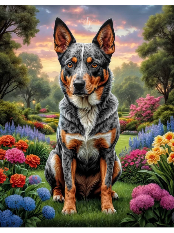 Australian Cattle Dog Portrait Paintings