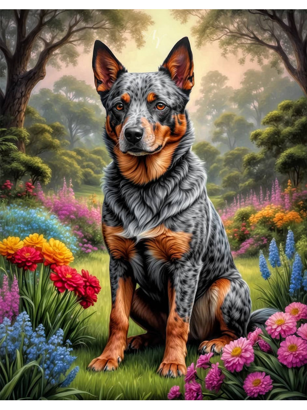 Australian Cattle Dog Portrait Paintings