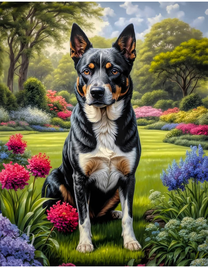 Australian Cattle Dog Portrait Paintings Australian Cattle Dog Portrait Paintings