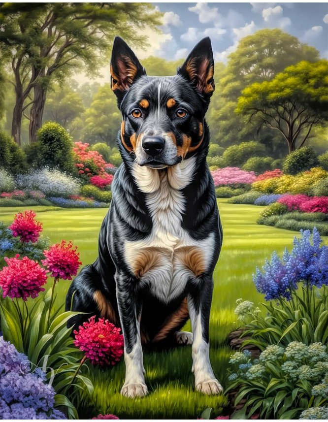 Australian Cattle Dog Portrait Paintings Australian Cattle Dog Portrait Paintings