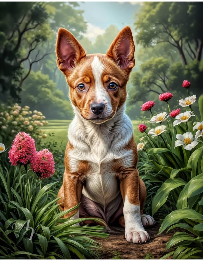 Australian Cattle Dog Puppy Portrait Paintings Australian Cattle Dog Puppy Portrait Paintings