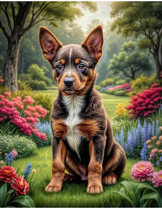 Australian Cattle Dog Puppy Portrait Paintings Australian Cattle Dog Puppy Portrait Paintings