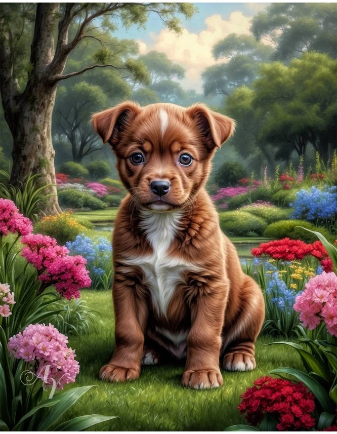 Australian Cattle Dog Puppy Portrait Paintings
