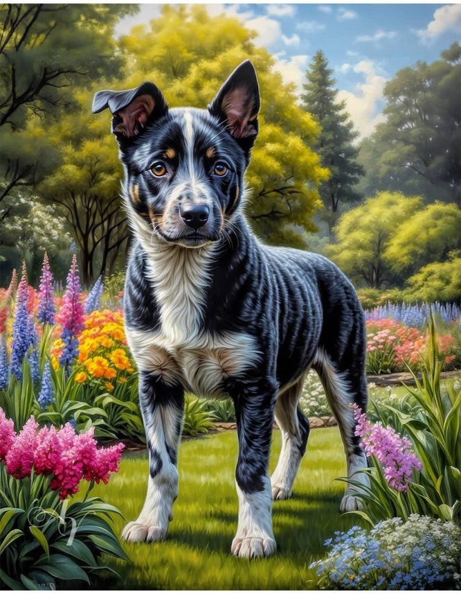 Australian Cattle Dog Puppy Portrait Paintings Australian Cattle Dog Puppy Portrait Paintings