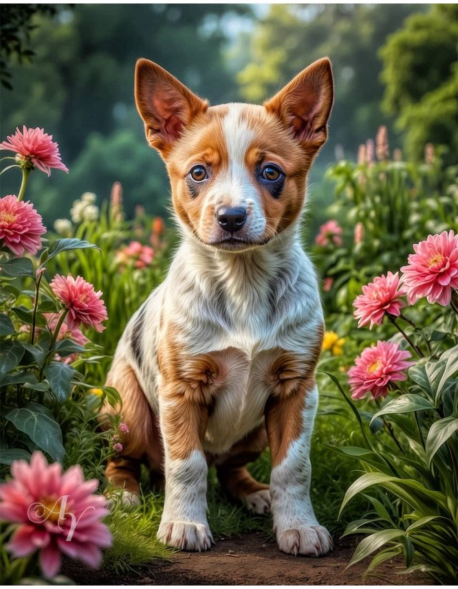 Australian Cattle Dog Puppy Portrait Paintings Australian Cattle Dog Puppy Portrait Paintings