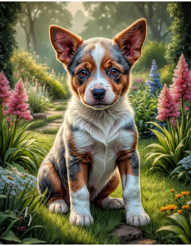 Australian Cattle Dog Puppy Portrait Paintings Australian Cattle Dog Puppy Portrait Paintings