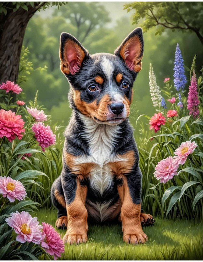 Australian Cattle Dog Puppy Portrait Paintings Australian Cattle Dog Puppy Portrait Paintings