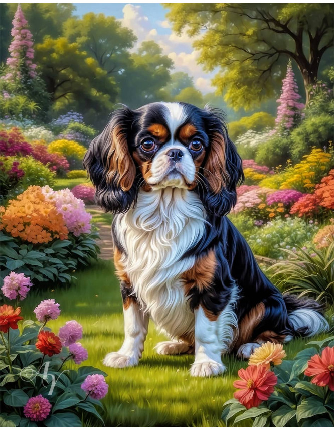 Cavalier King Charles Spaniel Dog Portrait Paintings Cavalier King Charles Spaniel Dog Portrait Paintings