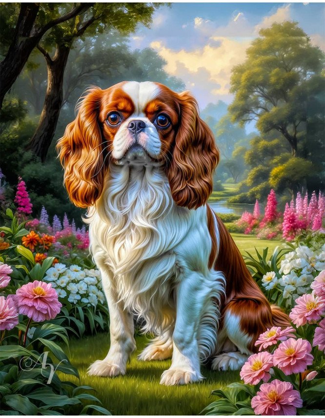 Cavalier King Charles Spaniel Dog Portrait Paintings Cavalier King Charles Spaniel Dog Portrait Paintings