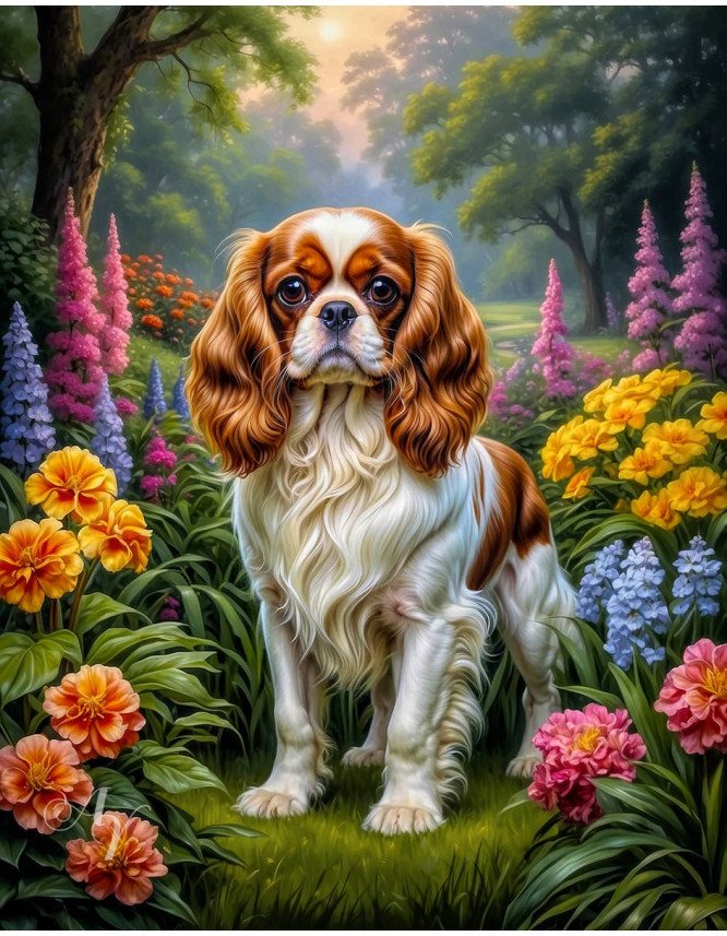 Cavalier King Charles Spaniel Dog Portrait Paintings Cavalier King Charles Spaniel Dog Portrait Paintings