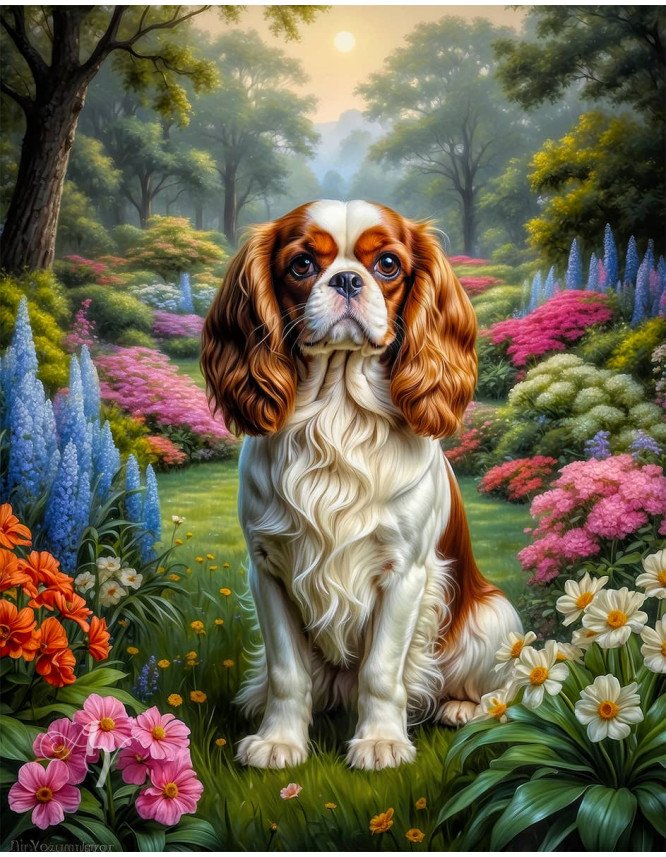 Cavalier King Charles Spaniel Dog Portrait Paintings Cavalier King Charles Spaniel Dog Portrait Paintings