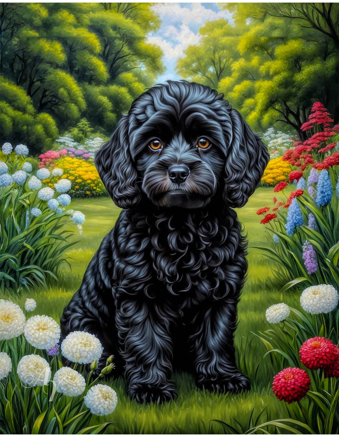 Cavapoo Dog and Puppy Portrait Paintings Cavapoo Dog and Puppy Portrait Paintings