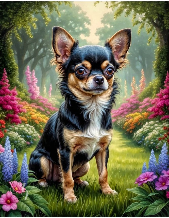 Chihuahua Dog Portrait Paintings