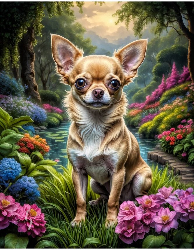 Chihuahua Dog Portrait Paintings