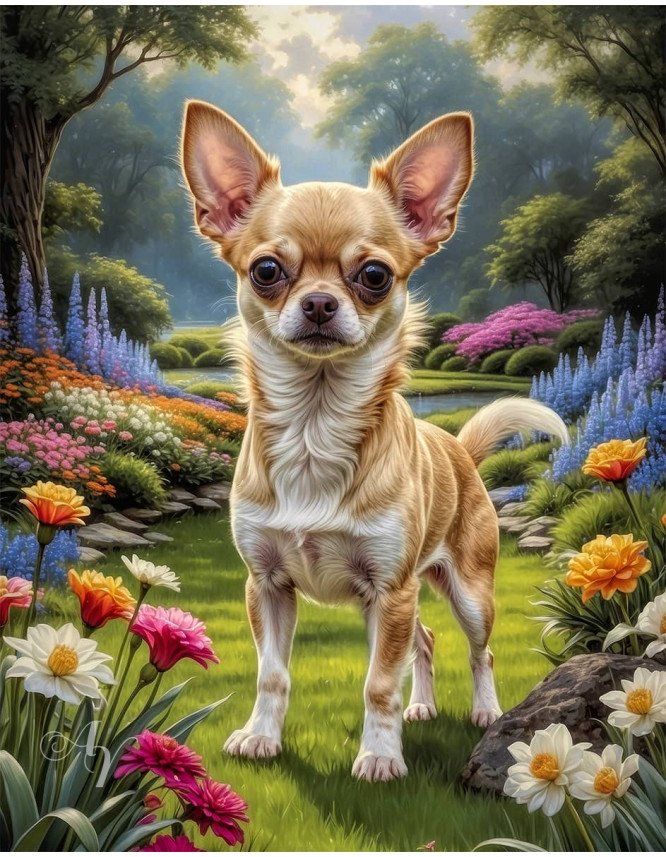 Chihuahua Dog Portrait Paintings