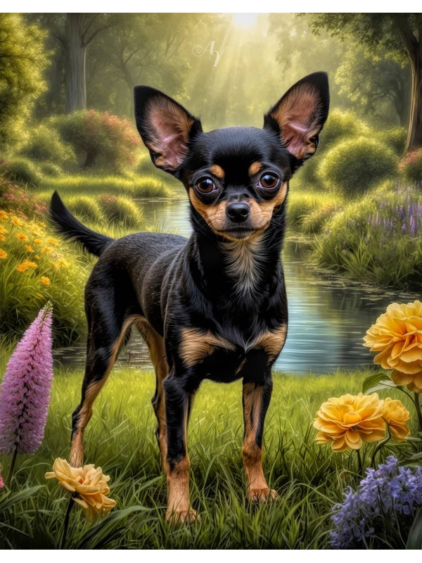Chihuahua Dog Portrait Paintings